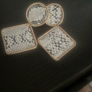 Snake Print Earrings